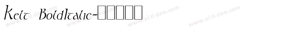 Kelt BoldItalic字体转换